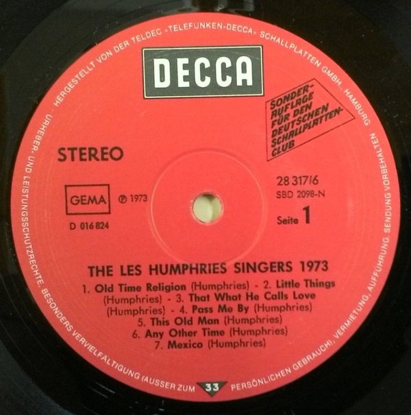 The Les Humphries Singers 1973