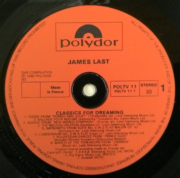 James Last Classics For Dreaming