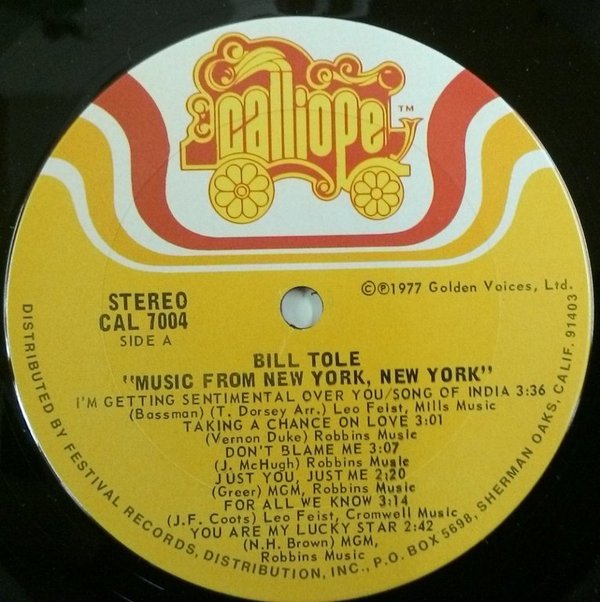 Music From New York New York, Bill Tole