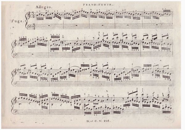 Erstdruck Bach-Fuge für Pianoforte